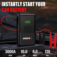 GREPRO 5az1-ben Indítóakkumulátor Kompresszor 3000A 12V Autóhoz LED Kijelzővel 2
