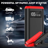 GREPRO Indítóakkumulátor 9.0L Benzin 7.0L Diesel 12V Autó Motorkerékpár LCD Kijelző LED Lámpa - Red-Pro 2