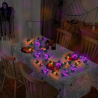 Gresonic Halloween girland fekete 54 LED-es tök dekoráció 8 üzemmód vízálló 5