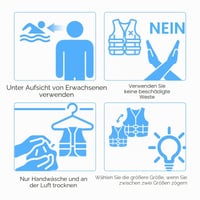 Detská plavecká vesta Grestar s nastaviteľnými popruhmi, neoprénová pomôcka na plávanie pre chlapcov a dievčatá, 2 – 9 rokov, 15 – 35 kg 8