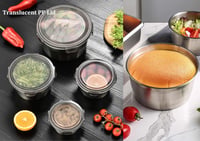 GRFELI Rozsdamentes Acél Ételtároló Dobozok Légmentes Fedéllel, Bento Uzsonnás Doboz Szett 4db (300ml+550ml+950ml+2000ml) 5