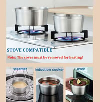 GRFELI Rozsdamentes Acél Ételtároló Dobozok Légmentes Fedéllel, Bento Uzsonnás Doboz Szett 4db (300ml+550ml+950ml+2000ml) 6