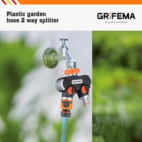 GRIFEMA 2 utas vízcsap elosztó 3/4 és 1/2 col csatlakozással, szabályozható vízáram - 12 cm × 12.7 cm × 5.4 cm, 2-way splitter 7