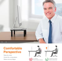 GRIFEMA Állítható Magasságú Monitor Állvány, 3 Fokozat, Laptop Emelő, Fekete, max 20kg - Monitor Stand Model GB1051 6