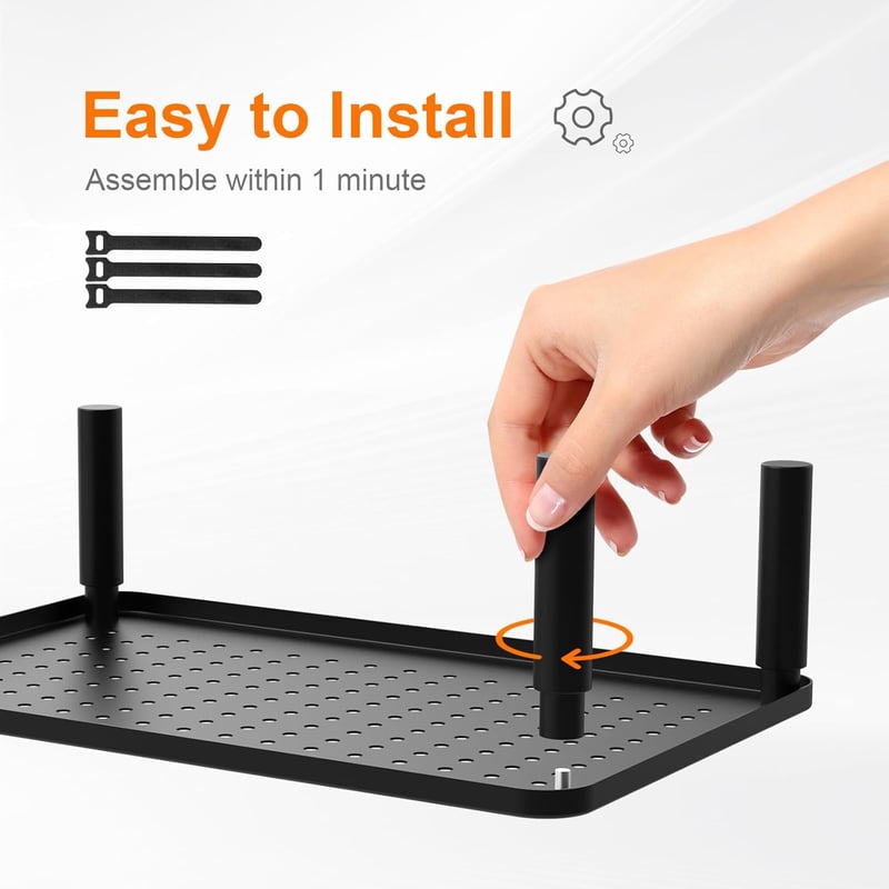 GRIFEMA Állítható Magasságú Monitor Állvány, 3 Fokozat, Laptop Emelő, Fekete, max 20kg - Monitor Stand Model GB1051