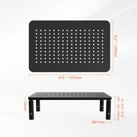 GRIFEMA Állítható Magasságú Monitor Állvány, 3 Fokozat, Laptop Emelő, Fekete, max 20kg - Monitor Stand Model GB1051 2