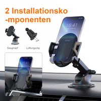 GRIFEMA Držiak na telefón do auta s prísavkou a do mriežky ventilácie, pre telefóny s uhlopriečkou 4,7-7,2 palca, otáčanie o 360 stupňov, upevnenie na palubnú dosku a čelné sklo 3