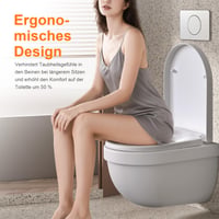 GRIFEMA D-alakú WC-ülőke Soft Close Funkcióval, Duroplast, Lassan Záródó Lecsapódásgátló Toalett Fedél 7
