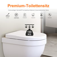 GRIFEMA D-alakú WC-ülőke Soft Close Funkcióval, Duroplast, Lassan Záródó Lecsapódásgátló Toalett Fedél 6