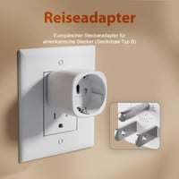 Set Adaptor de Călătorie GRIFEMA EU-US Tip B - Adaptor de la Priză Europeană la Ștecăr American, 2 bucăți 3