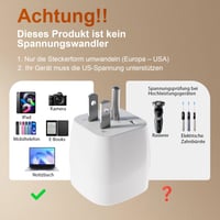 Set Adaptor de Călătorie GRIFEMA EU-US Tip B - Adaptor de la Priză Europeană la Ștecăr American, 2 bucăți 4