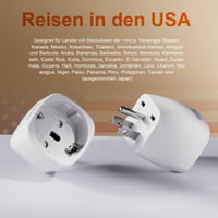 Set Adaptor de Călătorie GRIFEMA EU-US Tip B - Adaptor de la Priză Europeană la Ștecăr American, 2 bucăți 6