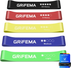 GRIFEMA GA5001 fitness ellenállásos gumiszalag készlet - 5 db