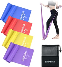 GRIFEMA GA5002 fitness gumiszalag készlet, 1,8 m, 4 erősségi szint - 4 db 1