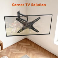 GRIFEMA Otočný nástenný držiak na TV pre televízory s uhlopriečkou 26-65 palcov, max. 35 kg, plne pohyblivý, sklopný, VESA 400x400, pre ploché a prehnuté TV, čierny 4
