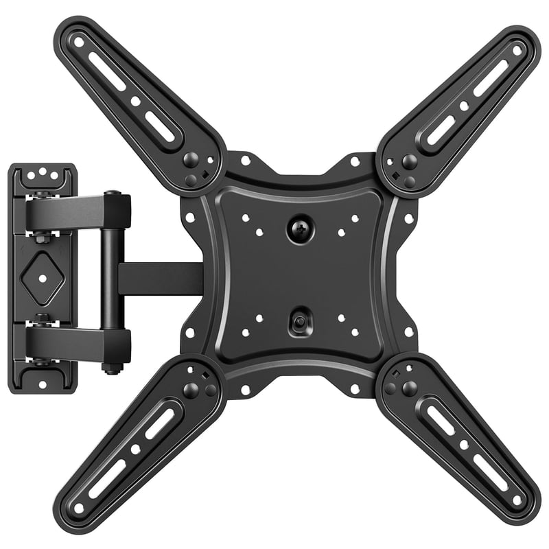 GRIFEMA Otočný nástenný držiak na TV pre televízory s uhlopriečkou 26-65 palcov, max. 35 kg, plne pohyblivý, sklopný, VESA 400x400, pre ploché a prehnuté TV, čierny
