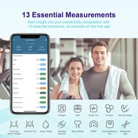 GRIFEMA GA2001 Digitális Személymérleg Testzsír Méréshez, BMI és Izomtömeg Elemzés, Okos App Szinkronizálás, Fekete 6