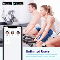 GRIFEMA GA2001 Digitális Személymérleg Testzsír Méréshez, BMI és Izomtömeg Elemzés, Okos App Szinkronizálás, Fekete 7