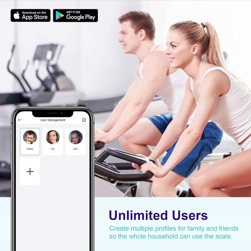 GRIFEMA GA2001 Digitális Személymérleg Testzsír Méréshez, BMI és Izomtömeg Elemzés, Okos App Szinkronizálás, Fekete