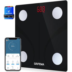 Grifema GA2001 digitalna osobna vaga s mjerenjem BMI-a i tjelesne masnoće - crna