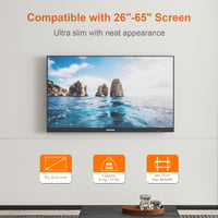 Suport TV de perete GRIFEMA GB1007-4 pentru televizoare de 26-65 inchi, înclinabil, VESA max. 400x400 mm, capacitate de încărcare 55 kg 2