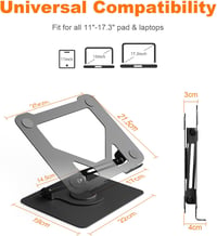GRIFEMA GB1050 Magasságállítható Laptop Állvány 360° Forgatható Fekete - black 2