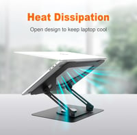 GRIFEMA GB1050 Magasságállítható Laptop Állvány 360° Forgatható Fekete - black 5