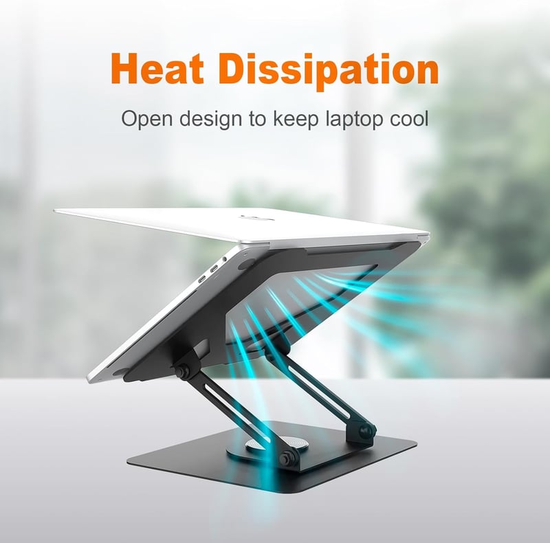 GRIFEMA GB1050 Magasságállítható Laptop Állvány 360° Forgatható Fekete - black