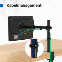GRIFEMA GB2001-1 Držiak na monitor pre obrazovky 13-32", VESA 75x75/100x100, sklápací, otočný, výškovo nastaviteľný, max. 10 kg, čierny 5