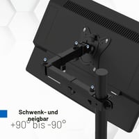 GRIFEMA GB2001-1 Držiak na monitor pre obrazovky 13-32", VESA 75x75/100x100, sklápací, otočný, výškovo nastaviteľný, max. 10 kg, čierny 3