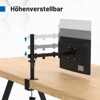 GRIFEMA GB2001-1 Držiak na monitor pre obrazovky 13-32", VESA 75x75/100x100, sklápací, otočný, výškovo nastaviteľný, max. 10 kg, čierny 4