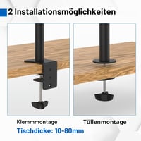 GRIFEMA GB2001-1 Držiak na monitor pre obrazovky 13-32", VESA 75x75/100x100, sklápací, otočný, výškovo nastaviteľný, max. 10 kg, čierny 6