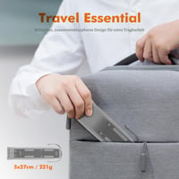 GRIFEMA Stolový stojan na notebook, 7-stupňový nastaviteľný hliníkový držiak na notebook s taškou, skladací ergonomický stojan na notebook pre 10-15,6-palcové zariadenia 7