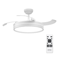 GRIFEMA Stropni ventilator sa svjetlom i daljinskim upravljačem, 30W DC motor, 107 cm, 6 brzina, kontinuirano podešavanje svjetline i temperature boje 1