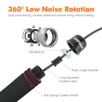 Švihadlo GRIFEMA Speed Rope s nastaviteľnou dĺžkou a penovými rukoväťami 3