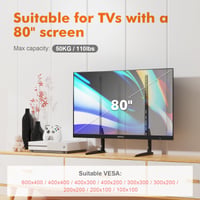 Univerzálny TV stojan GRIFEMA pre LCD/LED televízory s uhlopriečkou 22-80 palcov, nosnosť max. 50 kg, stolový podstavec 3
