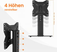 GRIFEMA GB1005-2 TV- és monitorállvány, 17-43", forgatható, max. 30 kg, VESA 200x200 mm 4