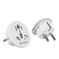 Univerzálny cestovný adaptér GRIFEMA, EÚ zástrčka, 4000 W – balenie 2 ks 1