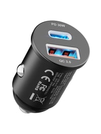Ingázó autózene csomag: dupla szivargyújtó elosztó + autós telefontartó + 30 W USB-C töltő + Bluetooth FM-adó 4