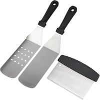 GriHero Öntöttvas Plancha Grill Lap 45x36 cm Teflonbevonattal Spatulával és Kaparóval 6