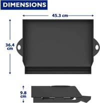 GriHero Öntöttvas Plancha Grill Lap 45x36 cm Teflonbevonattal Spatulával és Kaparóval 2