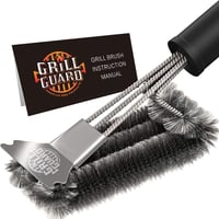 Grill Guard 34 cm rozsdamentes acél grillkefe és kaparó - Weber és gázgrill tisztítóeszköz 1