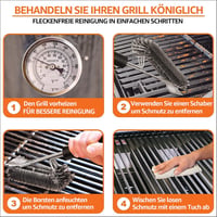 Grill Guard 34 cm rozsdamentes acél grillkefe és kaparó - Weber és gázgrill tisztítóeszköz 5