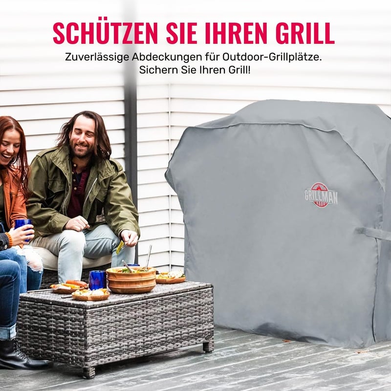 Grillman Grill Takaró 132x66x109cm Vízálló Esővédő BBQ Fedél Szürke