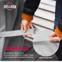 Grillman Grill Takaró 132x66x109cm Vízálló Esővédő BBQ Fedél Szürke 7