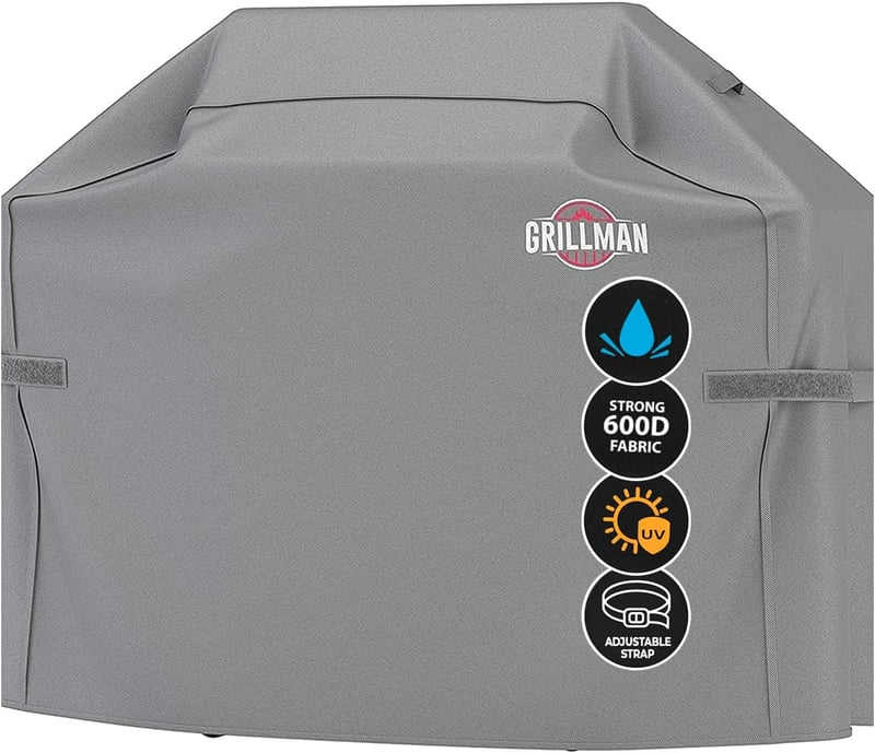 Grillman Grill Takaró 132x66x109cm Vízálló Esővédő BBQ Fedél Szürke