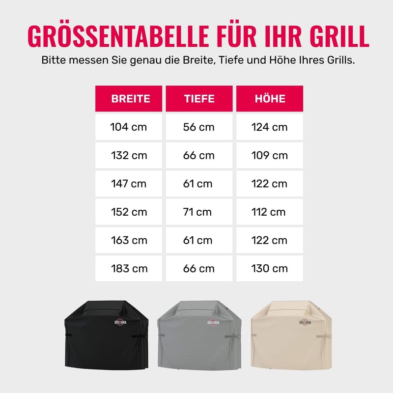 Grillman Grill Takaró 132x66x109cm Vízálló Esővédő BBQ Fedél Szürke