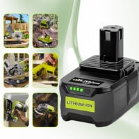 Gripkankg 2 db 5,0Ah csere 18V Liion akkumulátor Ryobi ONE Plus P108 P104 P105 P107 RB18L50 RB18L40 RB18L25 RB18L15 RB18L13 LED kijelzővel 7