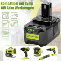 Gripkankg 2 db 5,0Ah csere 18V Liion akkumulátor Ryobi ONE Plus P108 P104 P105 P107 RB18L50 RB18L40 RB18L25 RB18L15 RB18L13 LED kijelzővel 5