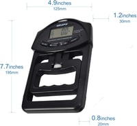 GRIPX Digitális Kézerő Mérő Dinamométer Fekete Sportos Kézfogás Erősség Tesztelő 90kg Kapacitás Elektronikus - black 2